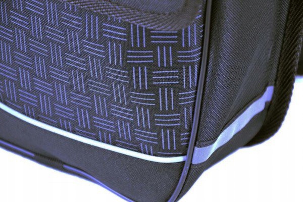 Sakwa rowerowa Spencer 2-komorowa 18L czarna krata Pojemność 18 l