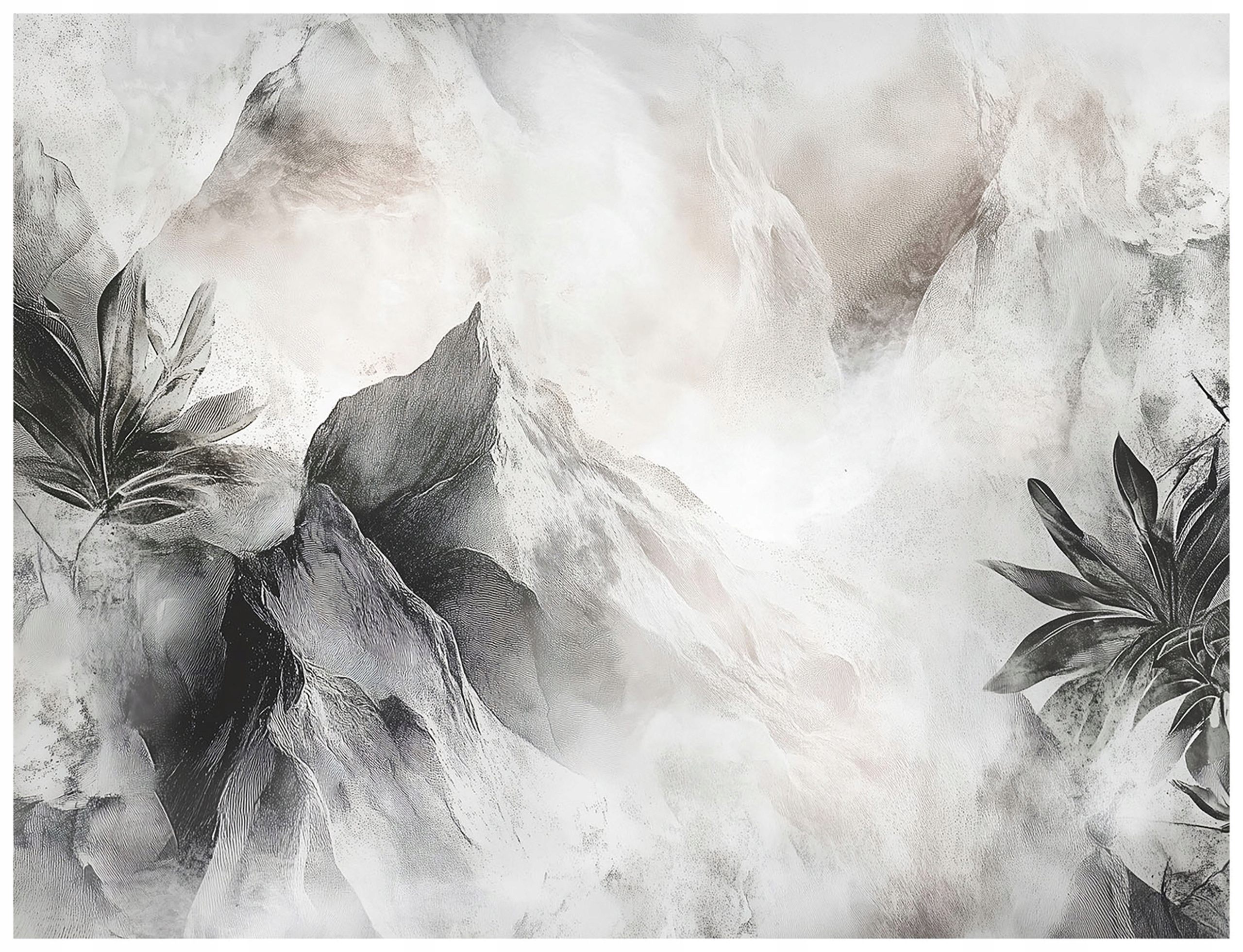 Fototapeta vlies Eterické hory v hmle Monochromatická 312x219 lepidlo