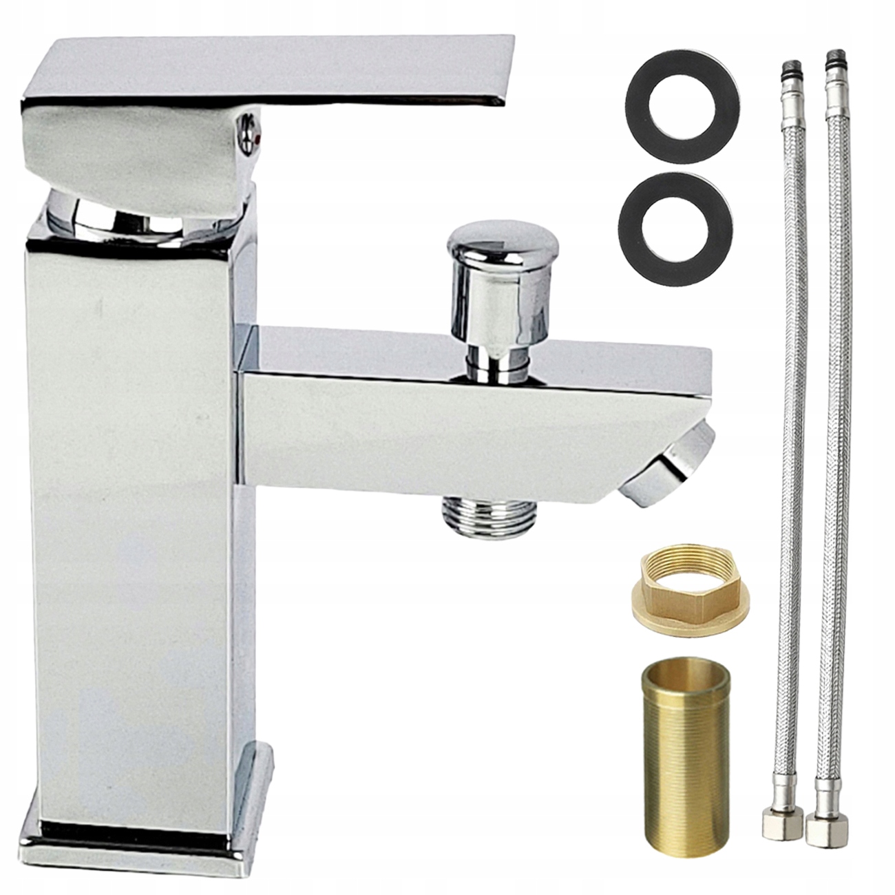 Vanová/umyvadlová stojánková baterie s přepínačem, jednootvorová, chrom