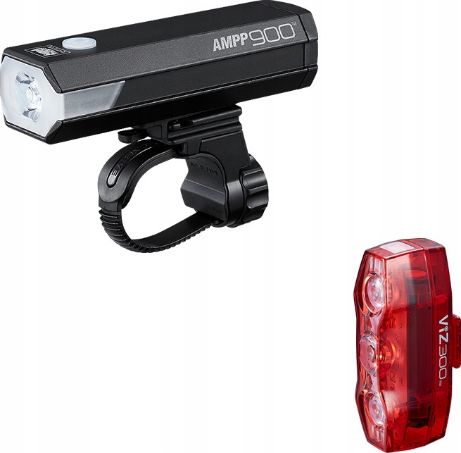 Sada světel na kolo Cateye Ampp 900 Viz 300 Usb