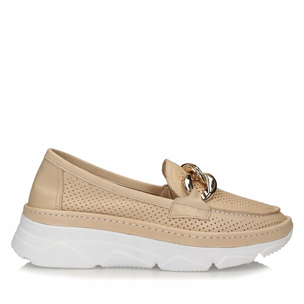 Beżowe mokasyny na platformie Toscanio BM 1004 38