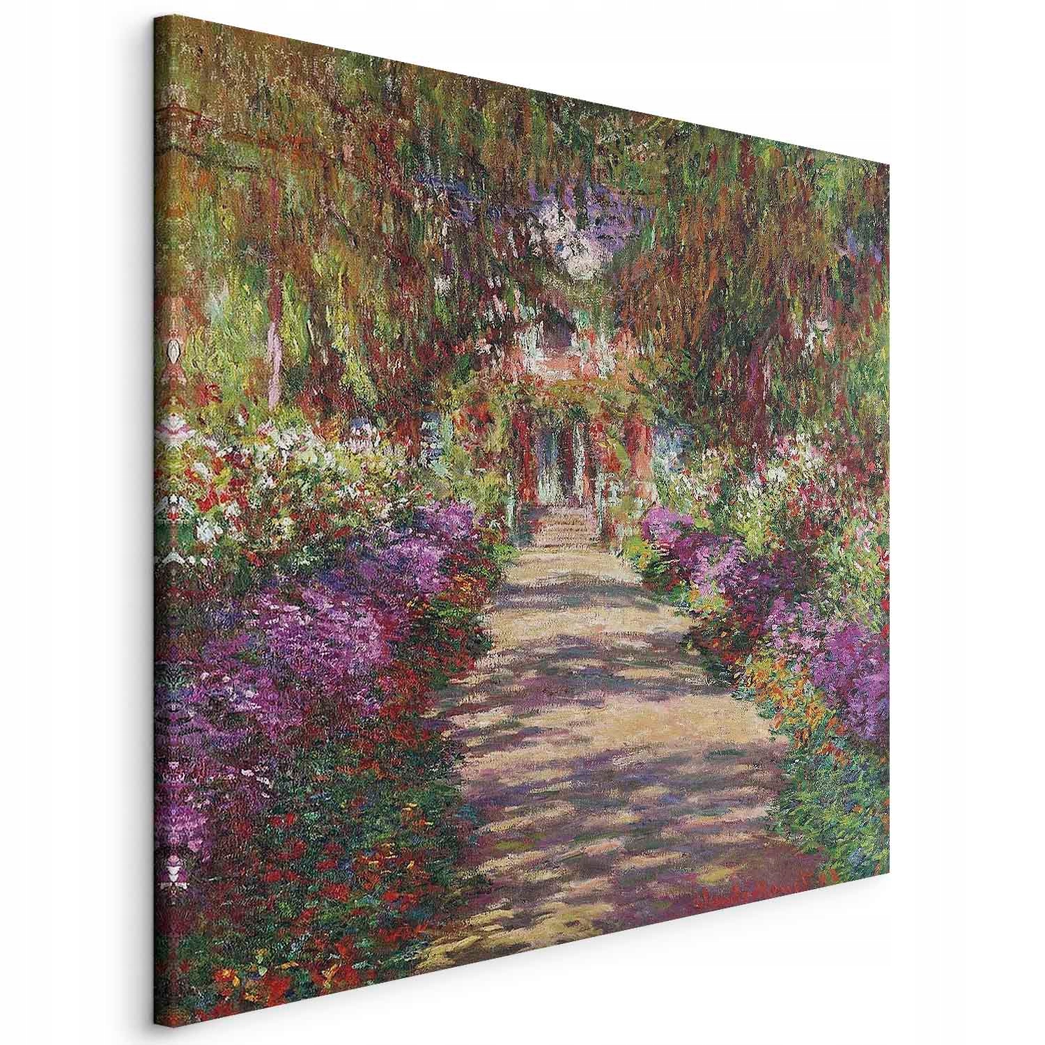 Claude Monet Stezka V Zahradě Giverny Obraz S Strukturou Velký Obývací Pokoj 80x80