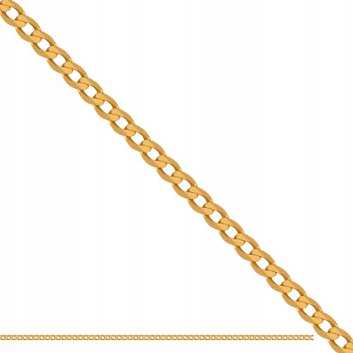 Zlatý řetízek pro ženu 585, pancířová vazba, šířka 1,75 g, šířka 1,4 mm, 50 cm