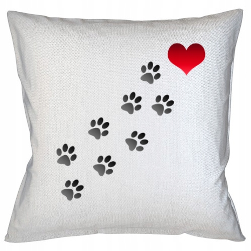 

Poduszka Upominek Łapki Serce Kotek Kocham