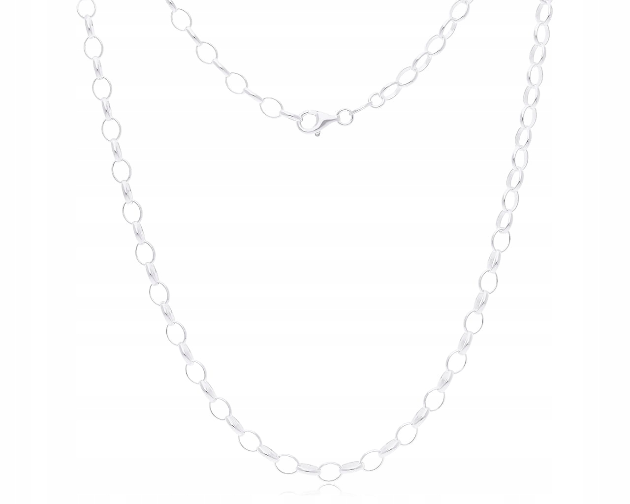 Stříbrný Řetízek z oválných článků 50 cm 12 g, Stříbro 925