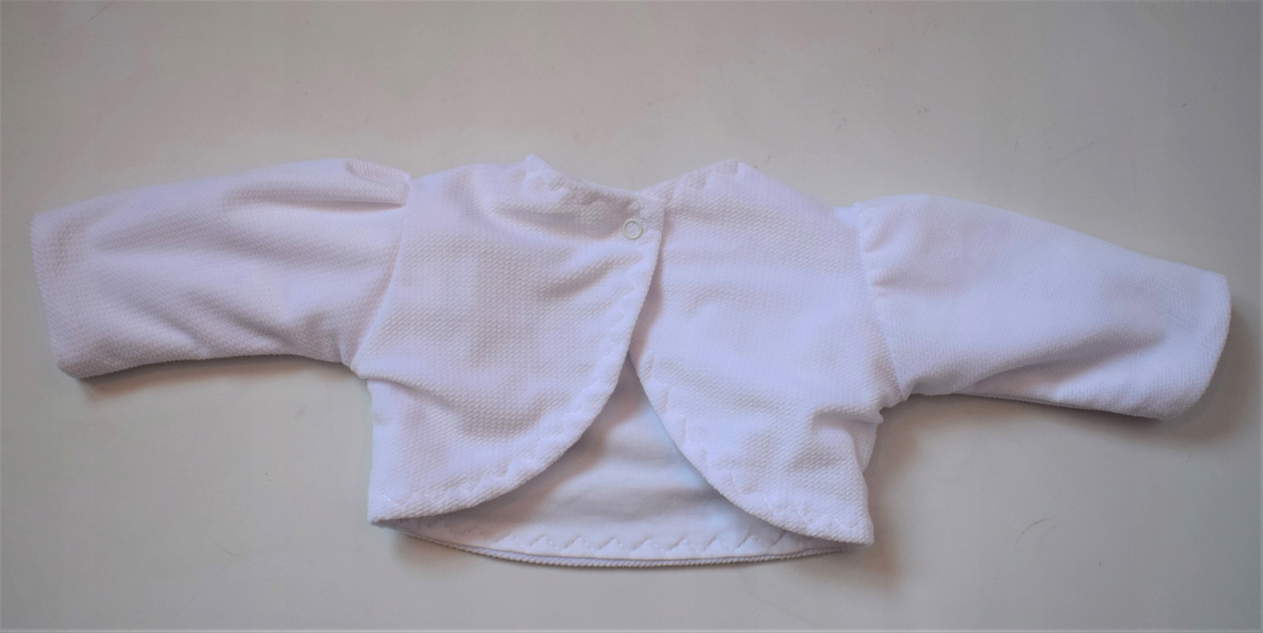 ŚLICZNE Bolerko Białe Różowe do CHRZTU 74/80 Kolor biały