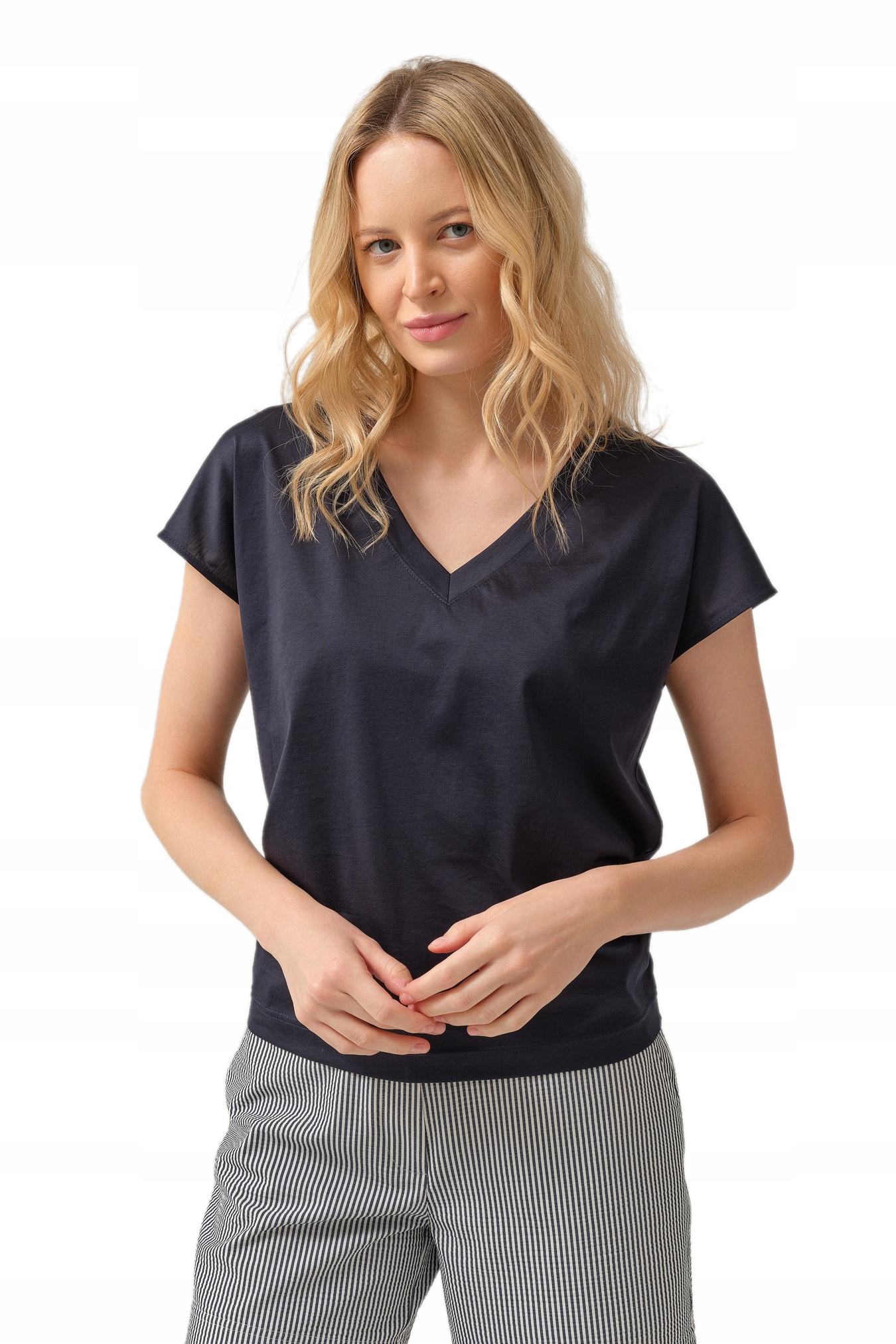 Tričko S Tričkem, Dámské, Módní, Volné, Tmavě Modré, Velikost 38