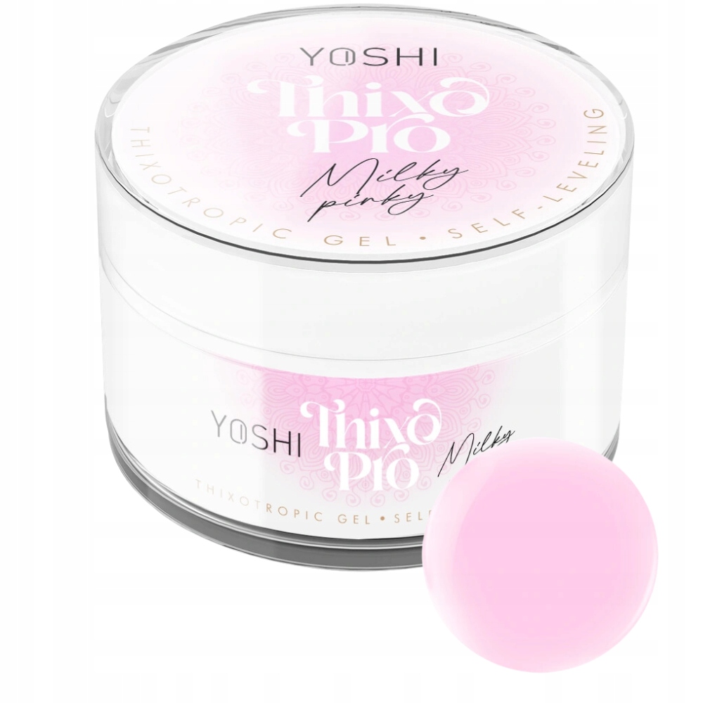 Duży Yoshi Żel budujący do paznokci samopoziomujący Thixo Pro Milky Pinky 5