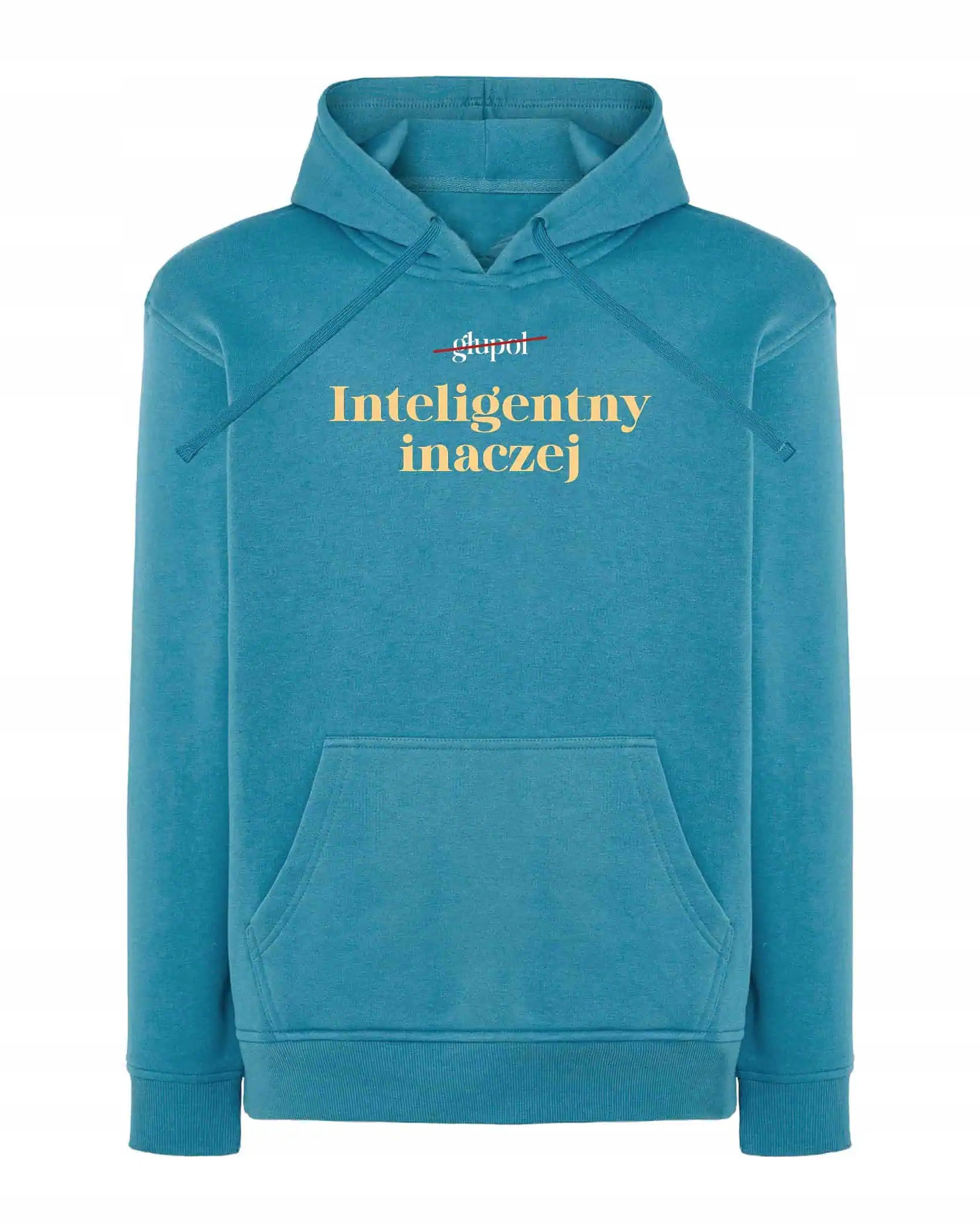 Mikina s kapucí Den mužů Směšná Můj Głupol Modrá L