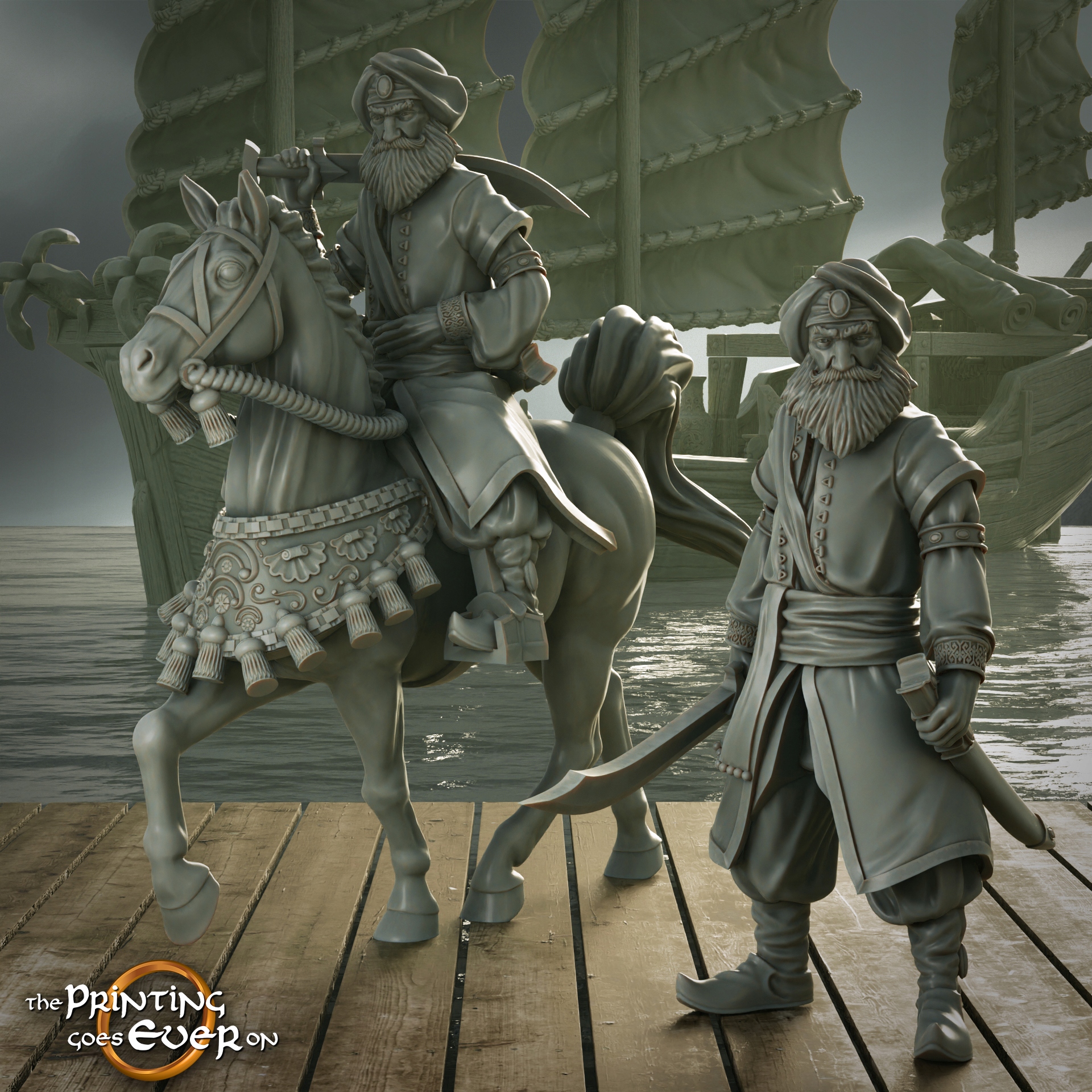 King Of Pirates On Foot and Mounted x2 The Printin