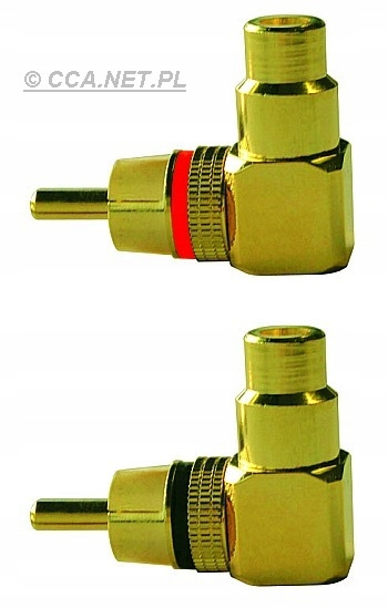 

Wtyk Rca Gniazdo/wtyk Kątowe (1+1) Przjeście