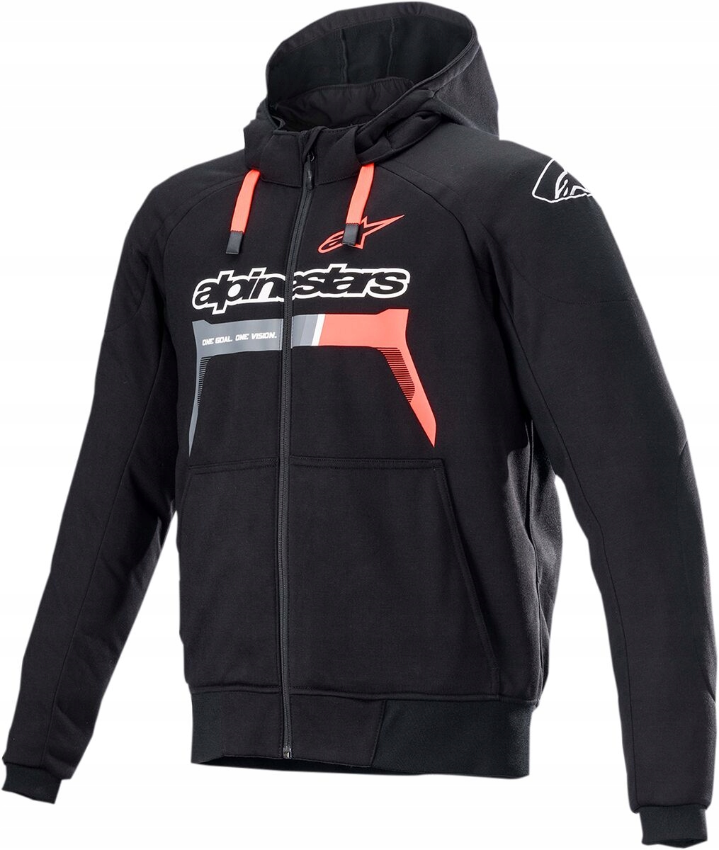 Motocyklová Mikina Alpinestars Chrome Ignition Hoodie Black/red XXXL
