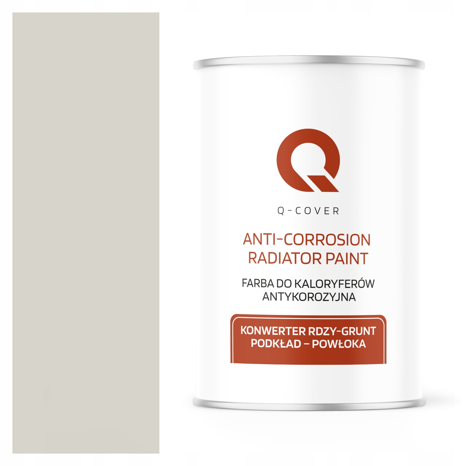Farba do Kaloryferów Antykorozyjna Odporna 1L Mat Biało-szary RAL9002 3w1