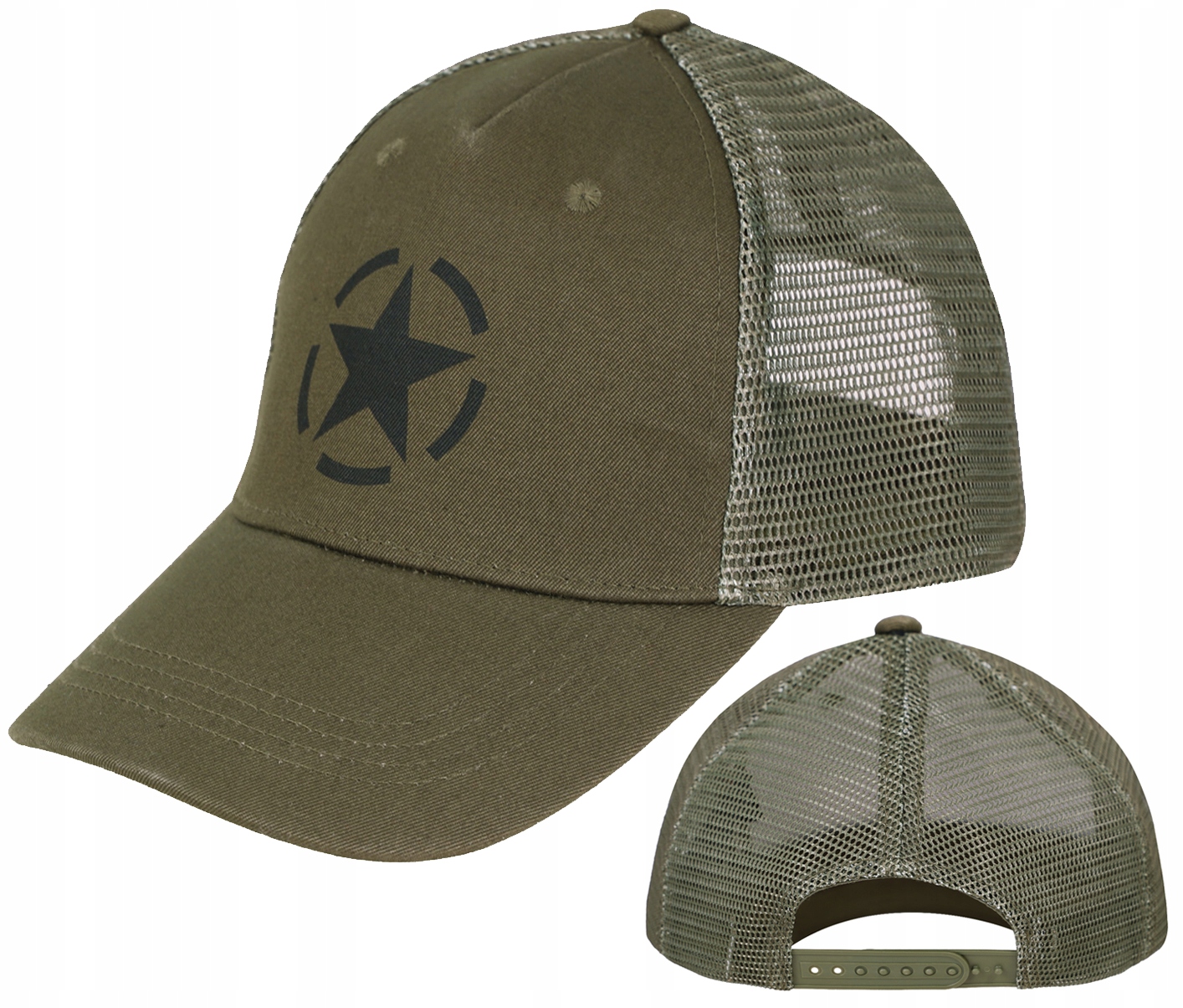 

Mfh Czapka Z Daszkiem Bejsbolówka Trucker Olive