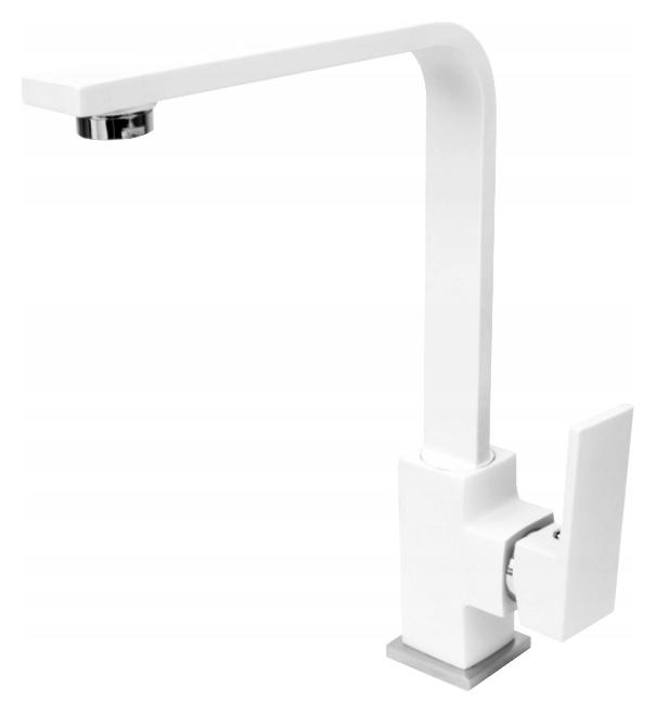Kuchyňská Baterie Bílá, Dřezová, Čtvercový Výtok, Kohoutek Nook