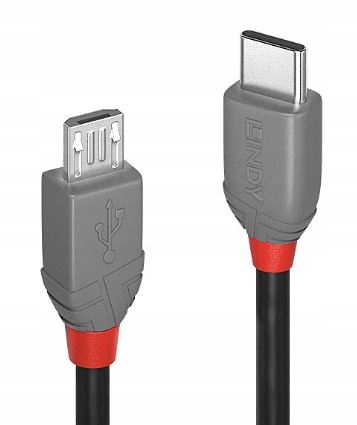

Kabel Usb 2.0 typ C Micro B Lindy 36891 1m