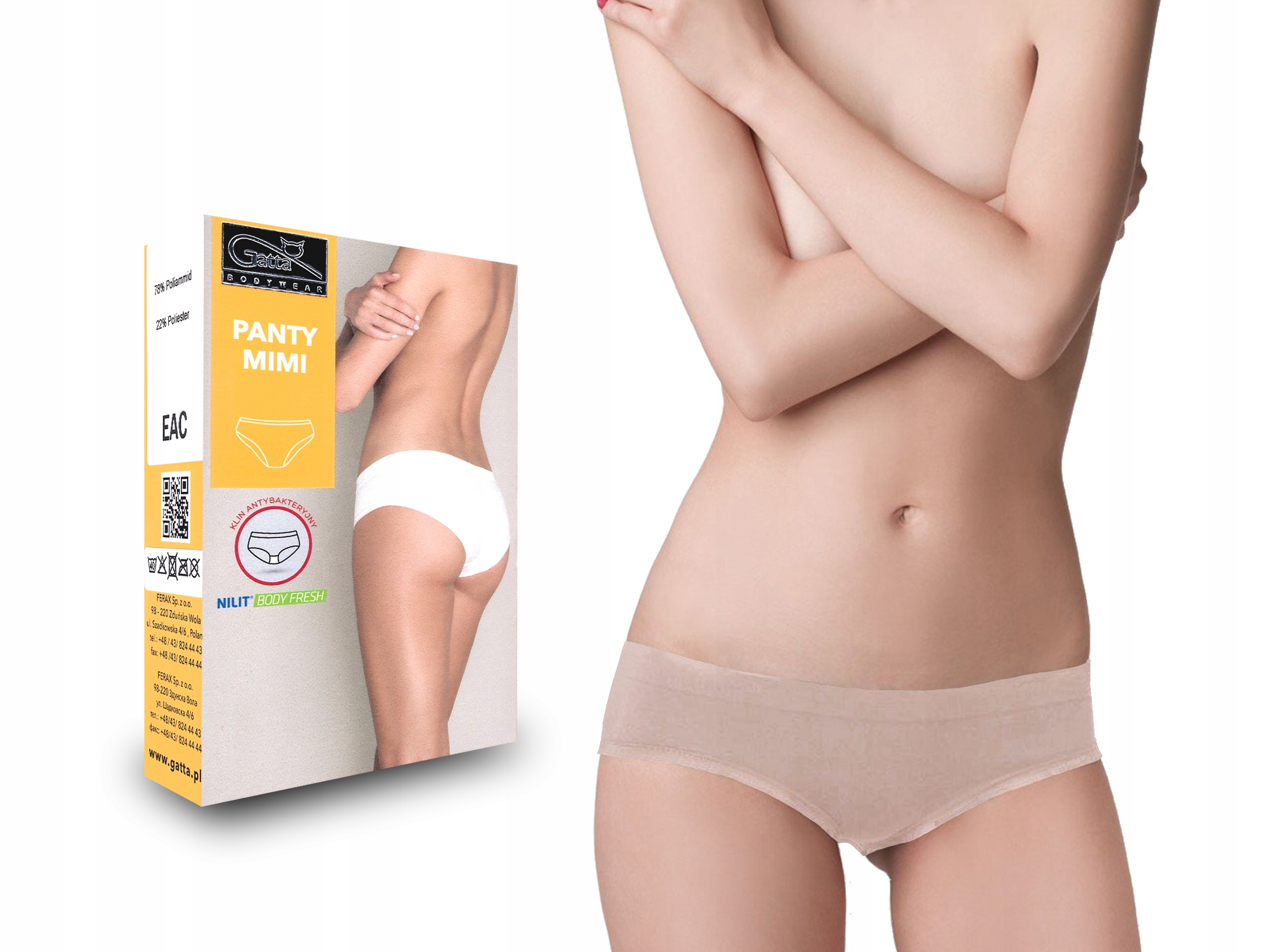 

Majtki Panty Mimi Gatta, bezszwowe, natural, XL