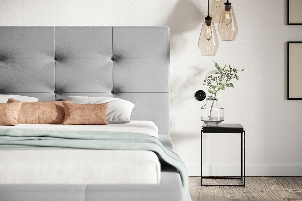 Łóżko tapicerowane LUX 5 90x200 Stelaż + pojemnik Wykonanie mebla tapicerowane