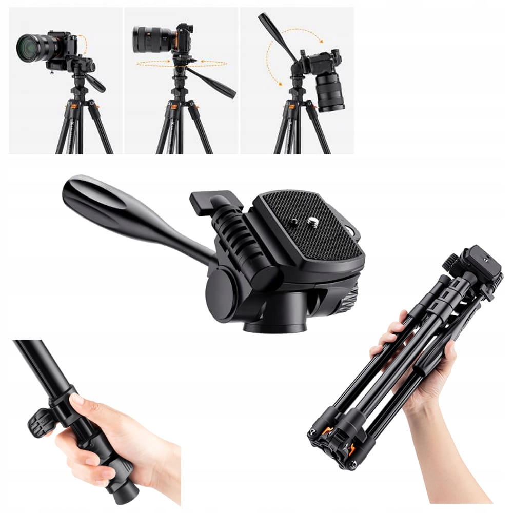 STATYW FOTOGRAFICZNY + UCHWYT NA TELEFON K&F CONCEPT 162cm TRIPOD + TORBA Model K234A