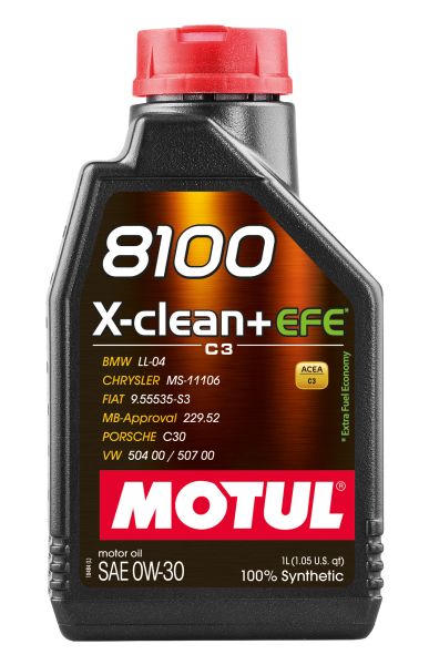 Motul X-clean+ Efe 0W30 1L (zastępuje Specific 504.00 507.00 0W30)