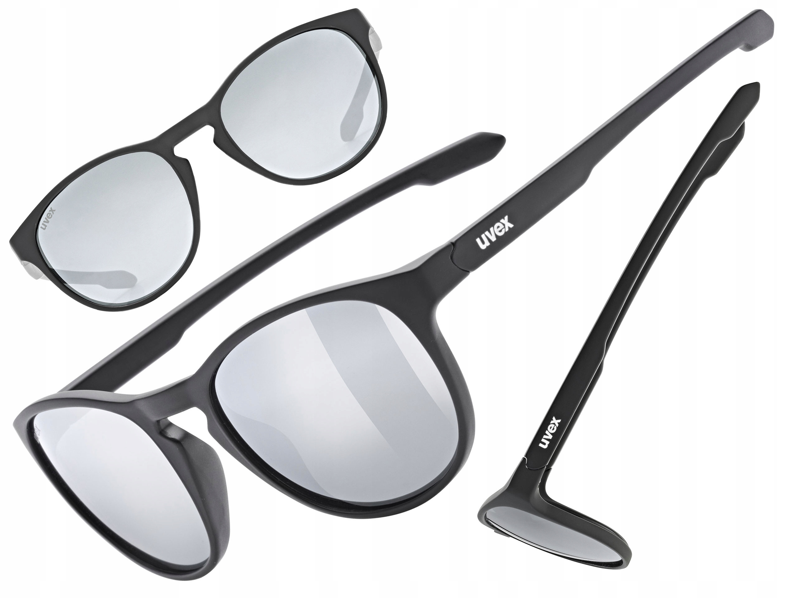 Cyklistické brýle Uvex Lgl 53 černé matné (zrcadlové stříbro) S3