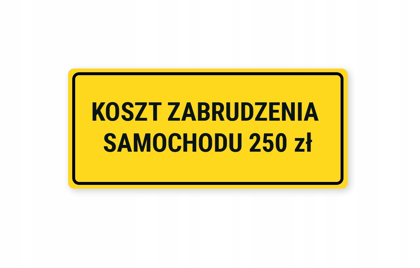 

Naklejka Koszt Zabrudzenia do taxi Uber Bolt