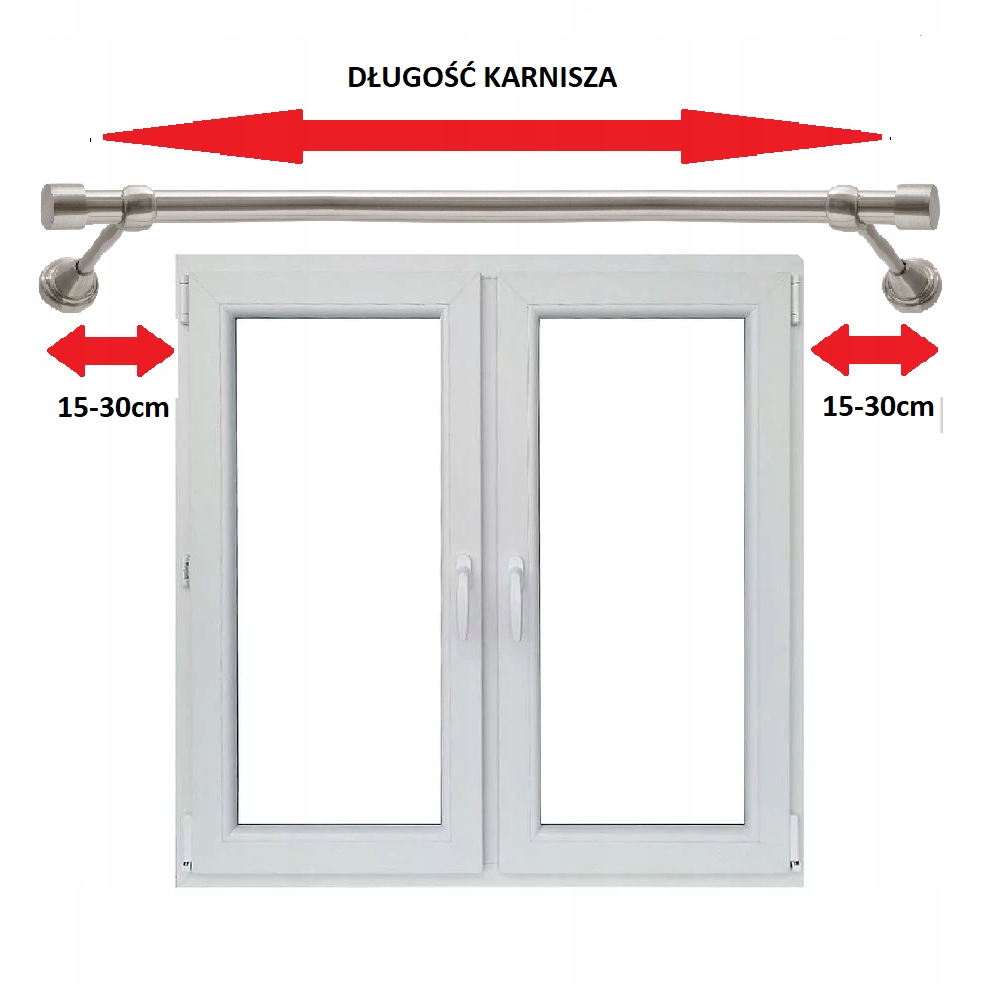 Karnisz pojedynczy Ciche kółka HIT 140 cm FI 19 mm Materiał wykonania metal
