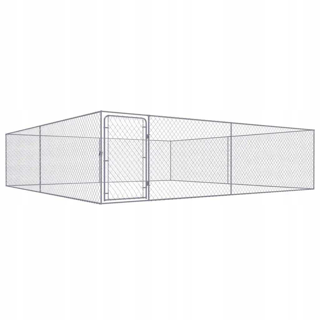 Levně Kotec pro psa, galvanizovaná ocel, 4 x 4 x 1 m