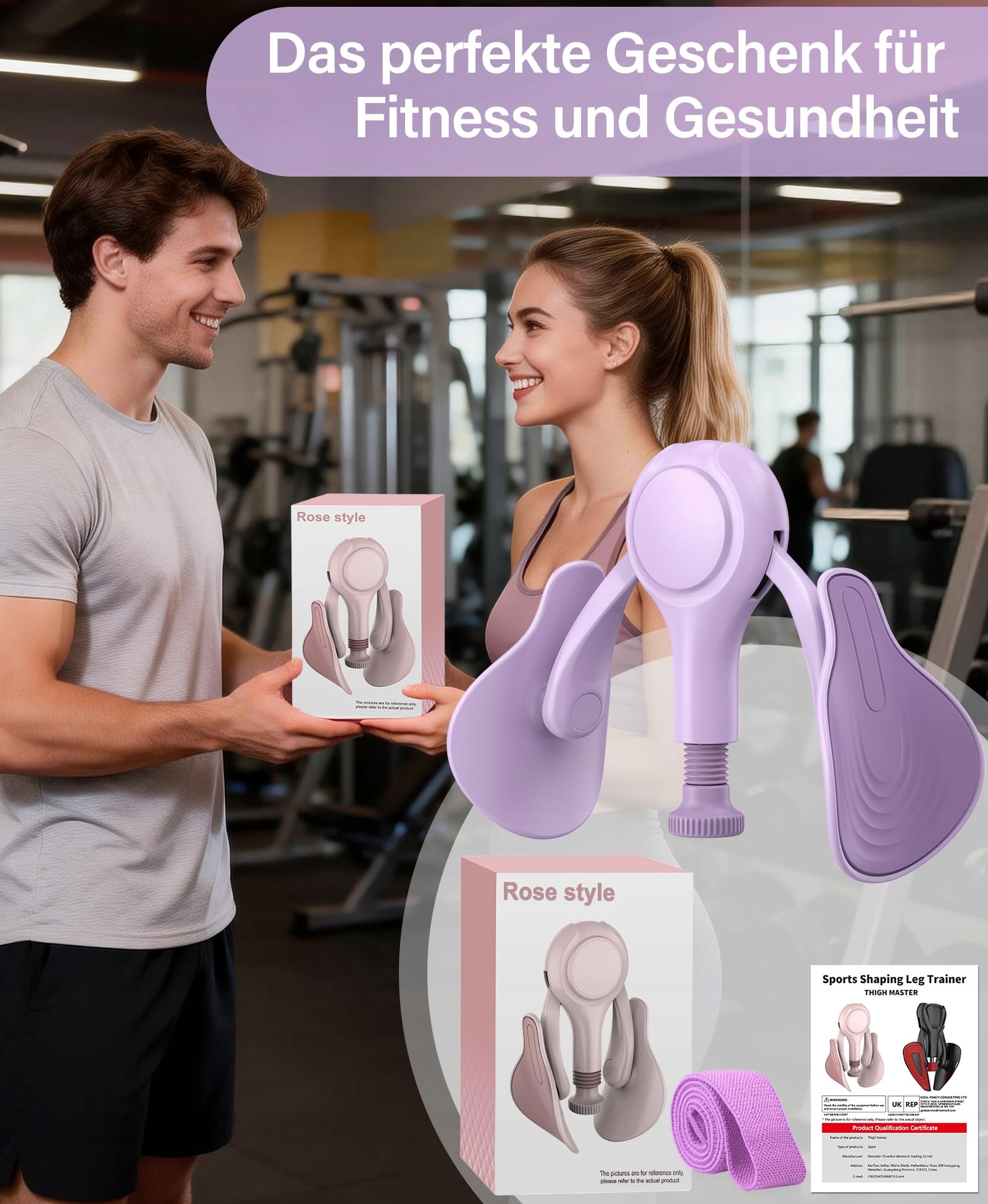FITNESSGURU Trener Uda i Pośladków z Taśmą Oporową dla Kobiet i Mężczyzn — miniatura 8