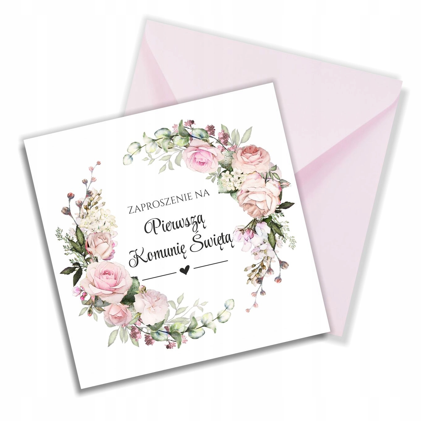 Zaproszenie na KOMUNIE+ koperta gotowy wzór