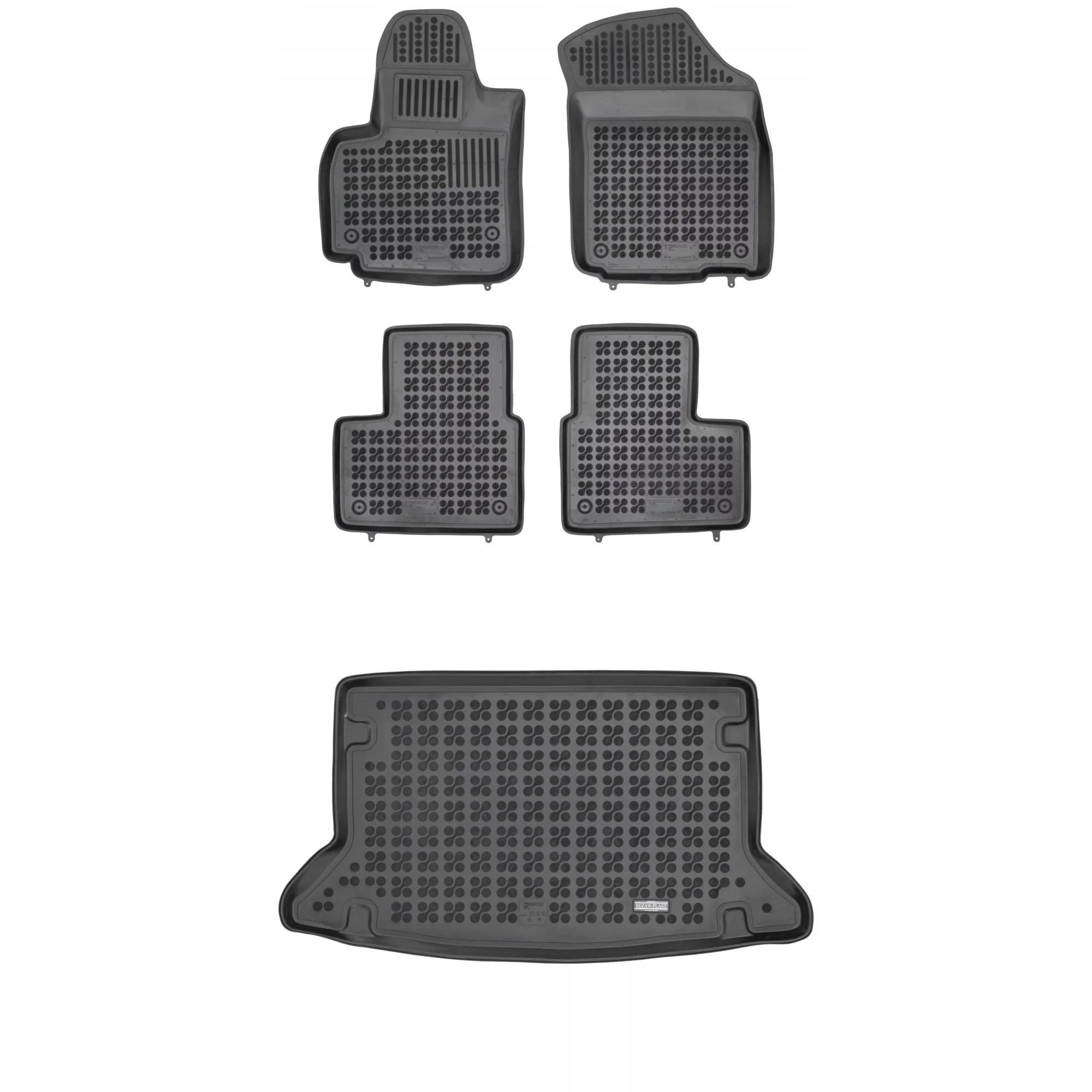 Gumová sada kobercov a rohoží Suzuki SX4 I 2006-2014 Hatchback bez hasiaceho prístroja