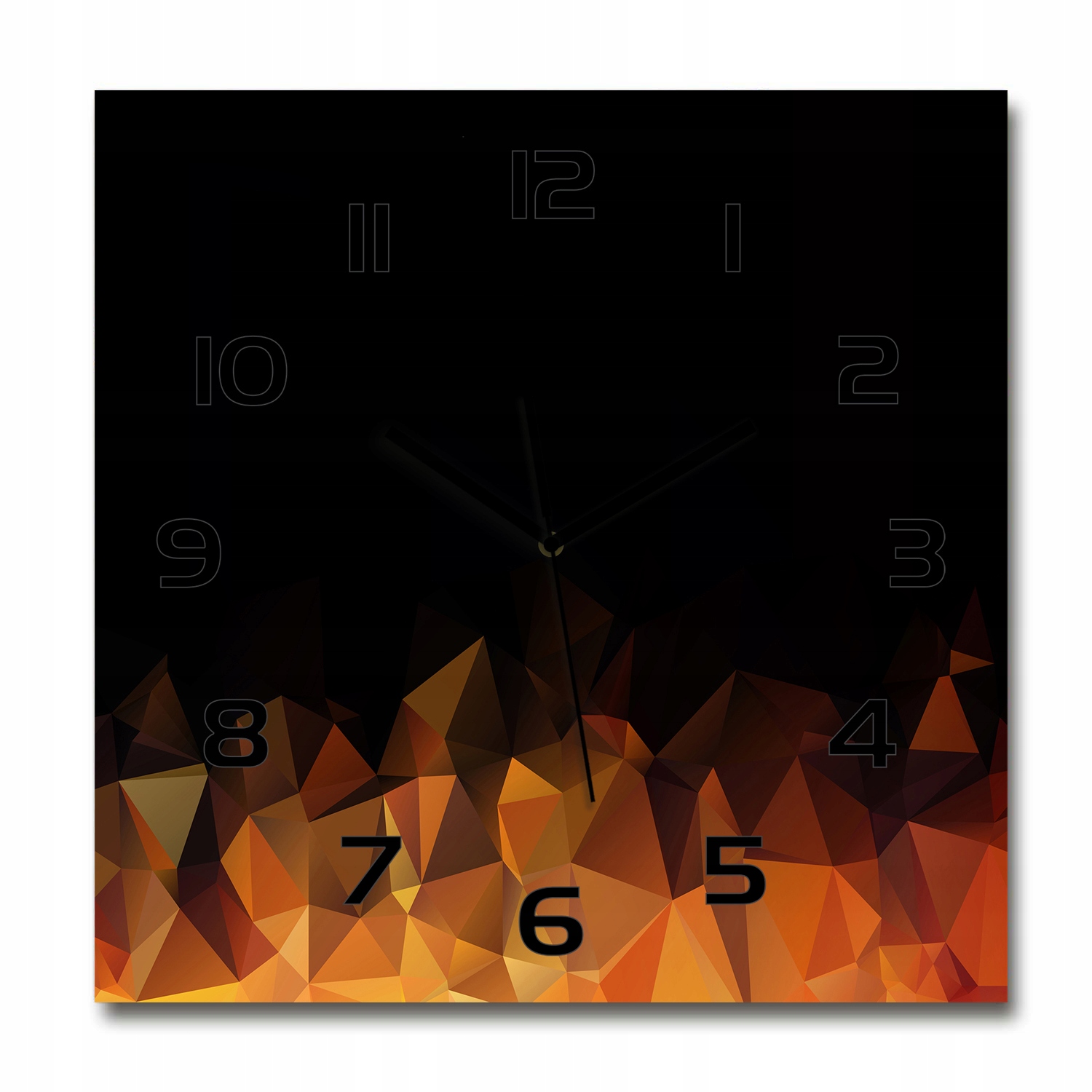 

Duży kwadratowy szklany zegar Abstrakcja 60x60 cm