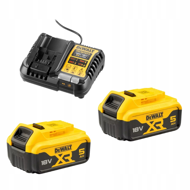 Zestaw zasilający DeWALT DCB1104P2 2xDCB184 5,0Ah +Ładowarka DCB1104 Pl New