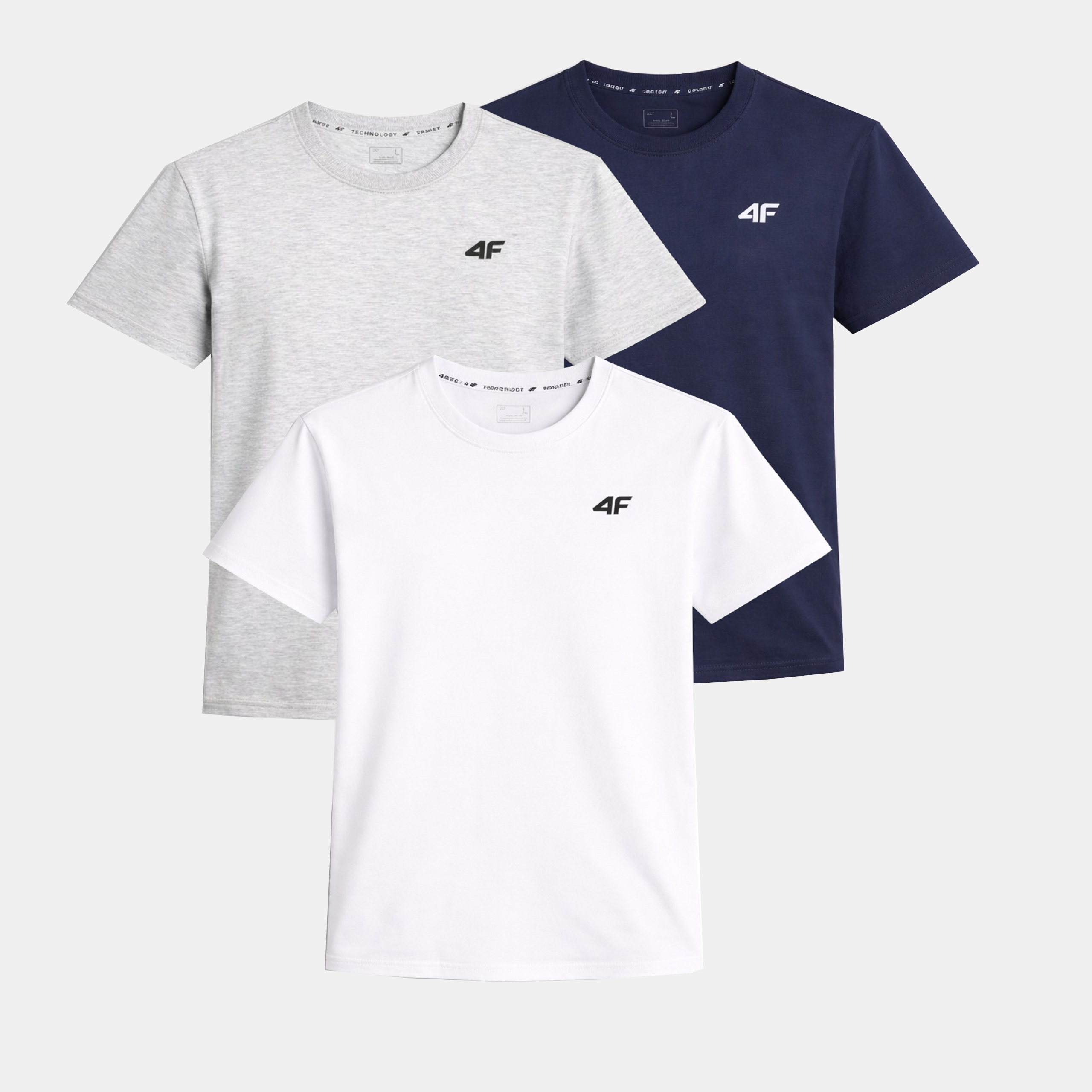 Zestaw Koszulek Męskich 4F Komplet 3 Sztuki T-shirt L TTSHM3341