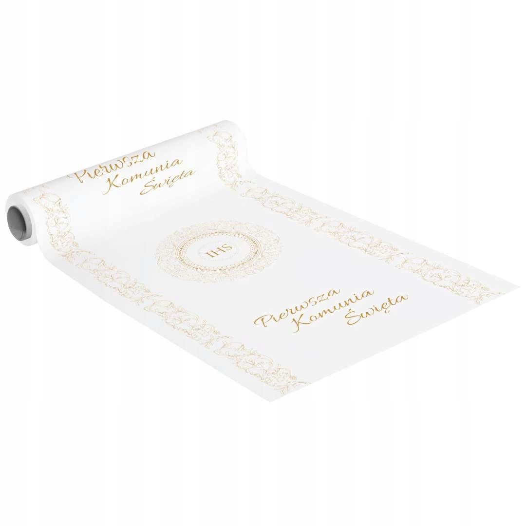 

Komunia święta złoty Bieżnik papierowy na stół Ihs