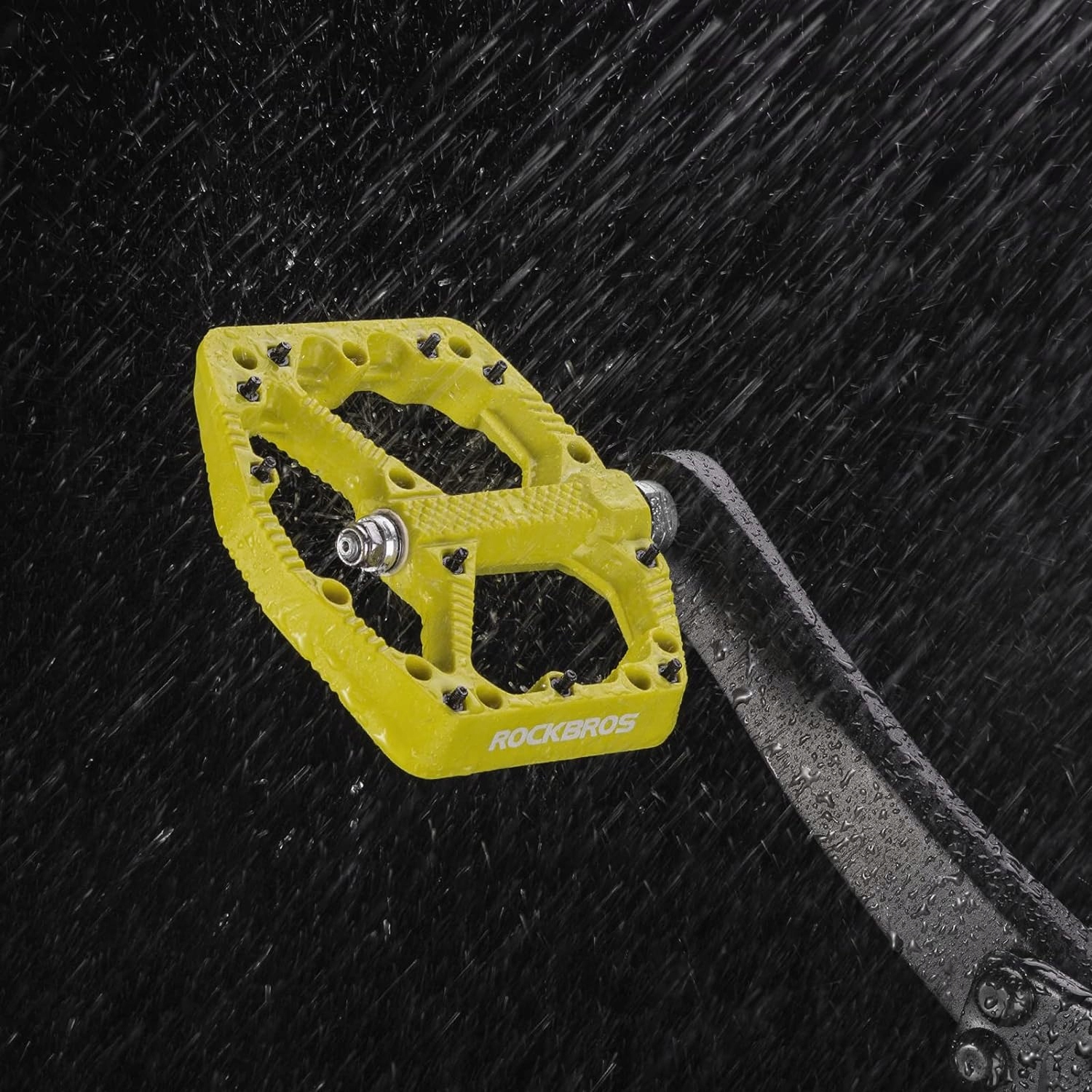 PEDAŁY ROWEROWE ROCKBROS NYLON PLATFORMY 2021 Kolor dominujący żółty
