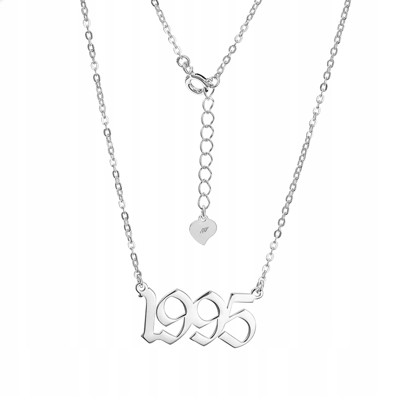Stříbrný náhrdelník Ag 925 s datem narození 1995