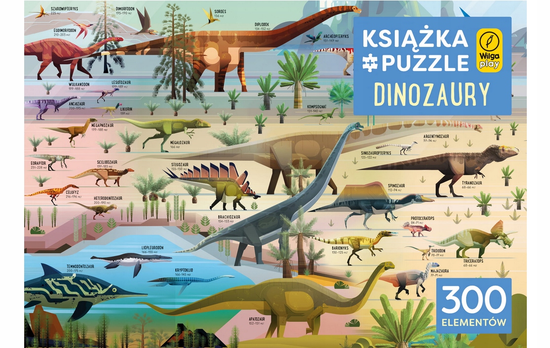 

Książka I Puzzle Dinozaury 300 Elementów