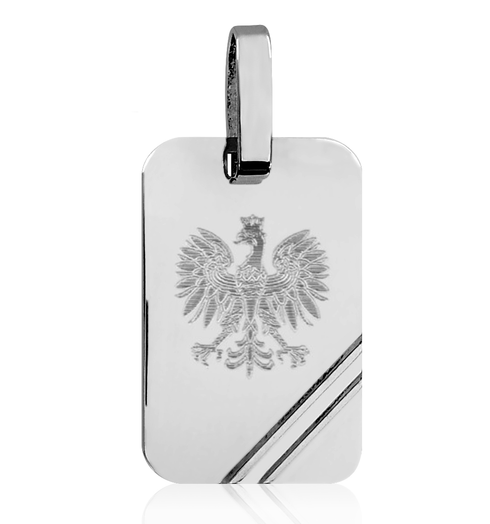 Plechová Přívěsek S Orlem Orel Stříbro 925 Gravírování