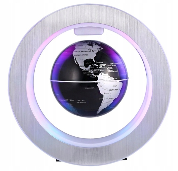 Dekorativní Stolní Lampa Levitující Globus 3D Podsvícení Interaktivní
