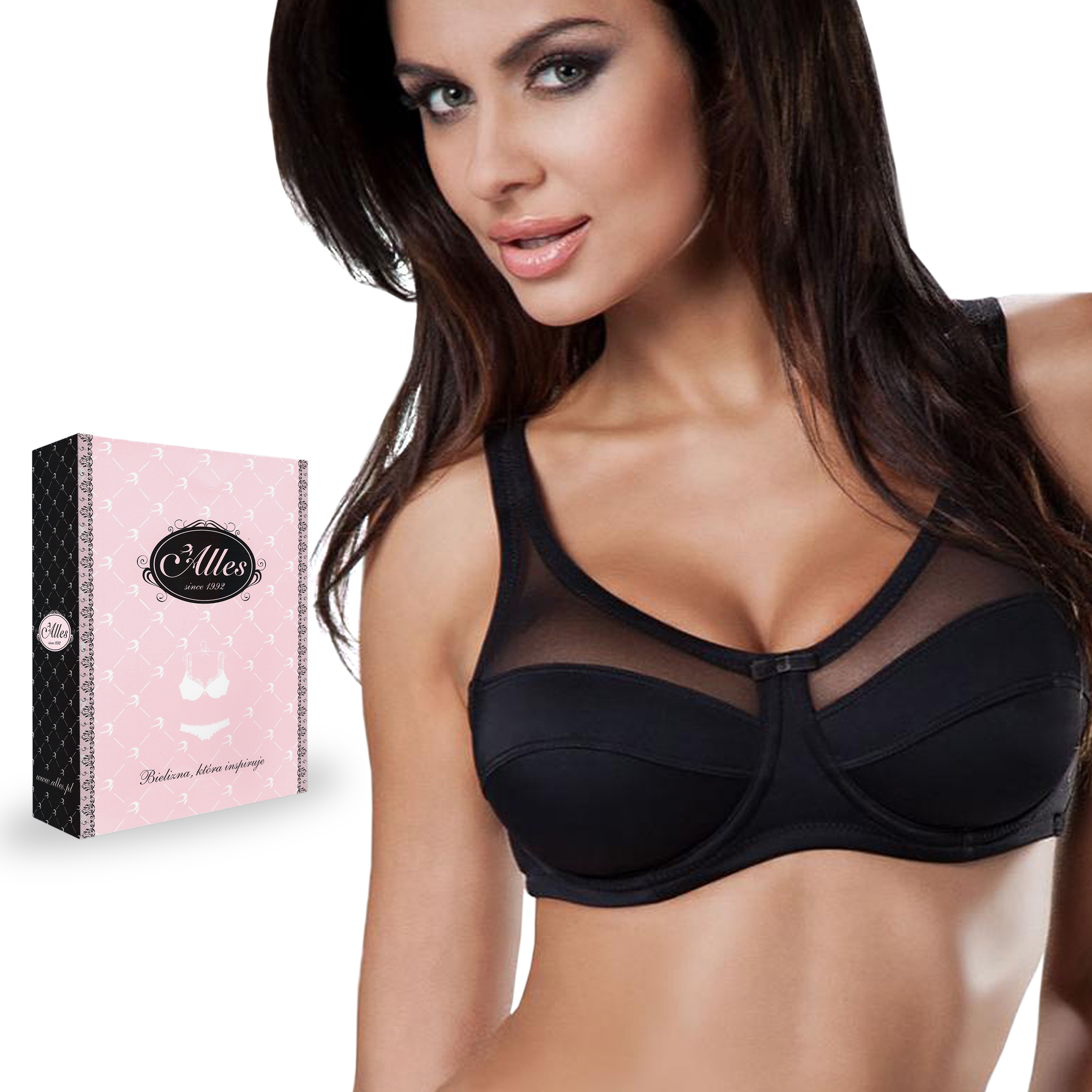 

Miękki Biustonosz Alles Havana Czarny, 75E