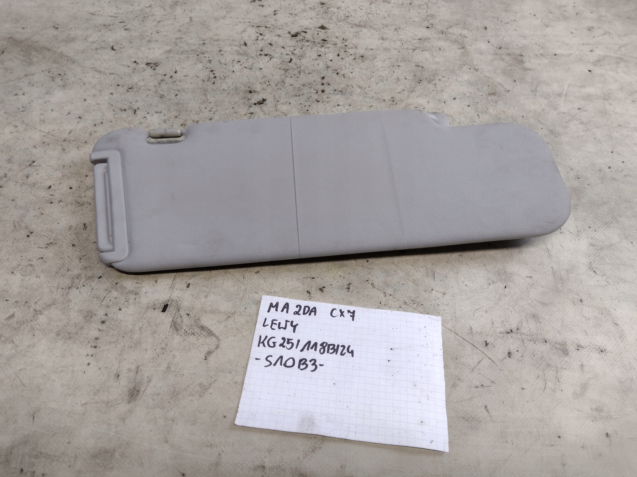 cover przeciwsloneczna visor left Mazda CX7 CX-7