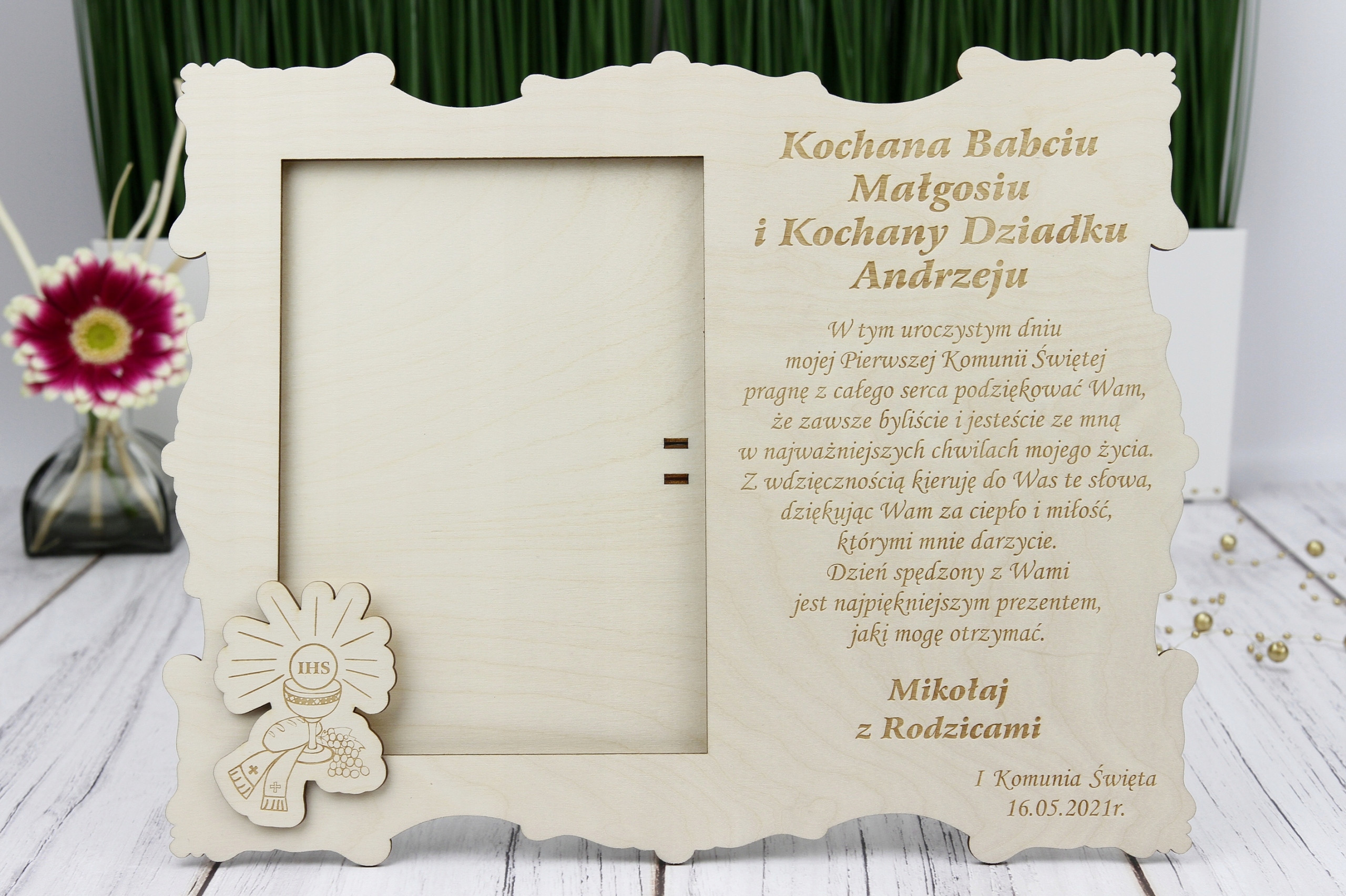 Ramka podziękowanie dla Dziadka i Babci Komunia Rodzaj inny