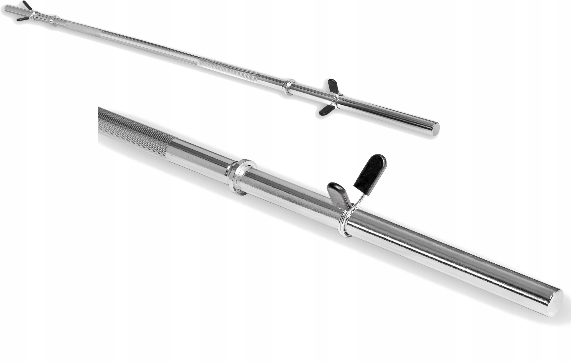 Gryf 150 cm 25mm prosty długi stalowy Sztanga Gładki 2x zaciski