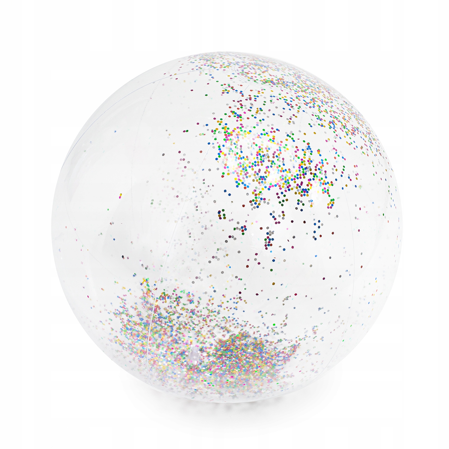 PIŁKA DMUCHANA PLAŻOWA DUŻA DO WODY DLA DZIECI RODZINNA Z CEKINAMI 60CM Model PIŁKA DMUCHANA DO WODY DLA DZIECI NA BASEN BROKAT