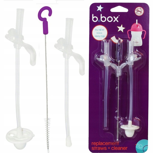 B.BOX SŁOMKI RURKI DO KUBKA BIDONU x2 +SZCZOTECZKA