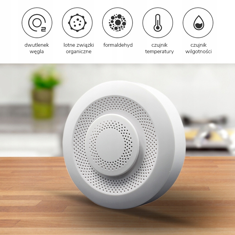 Multisensor jakości powietrza AirSense WiFi TUYA Seria SNT