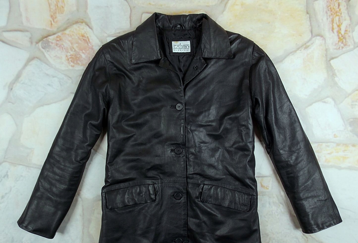 CABRINI skórzany płaszcz elegancja 42 Model -----
