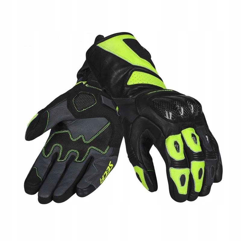 Motocyklové rukavice Seca Atom Fluo Yellow čierna žltá fluo Darčeky