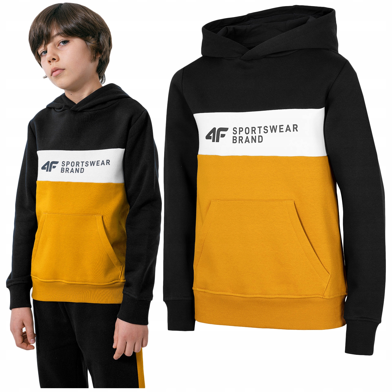 

Bluza z Kapturem Kangurka 4F junior JBLM003 164